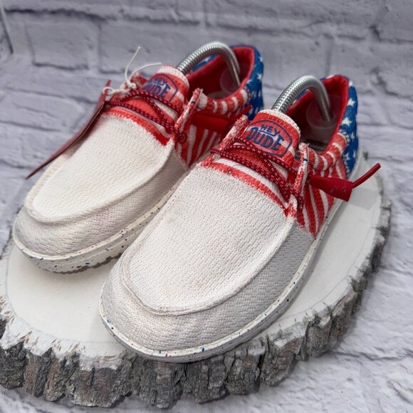 Hey Dude Wendy Patriotic Americana Slip On Shoes Women's Size 5 USA Flag NEW - Picture 6 of 13